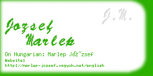 jozsef marlep business card